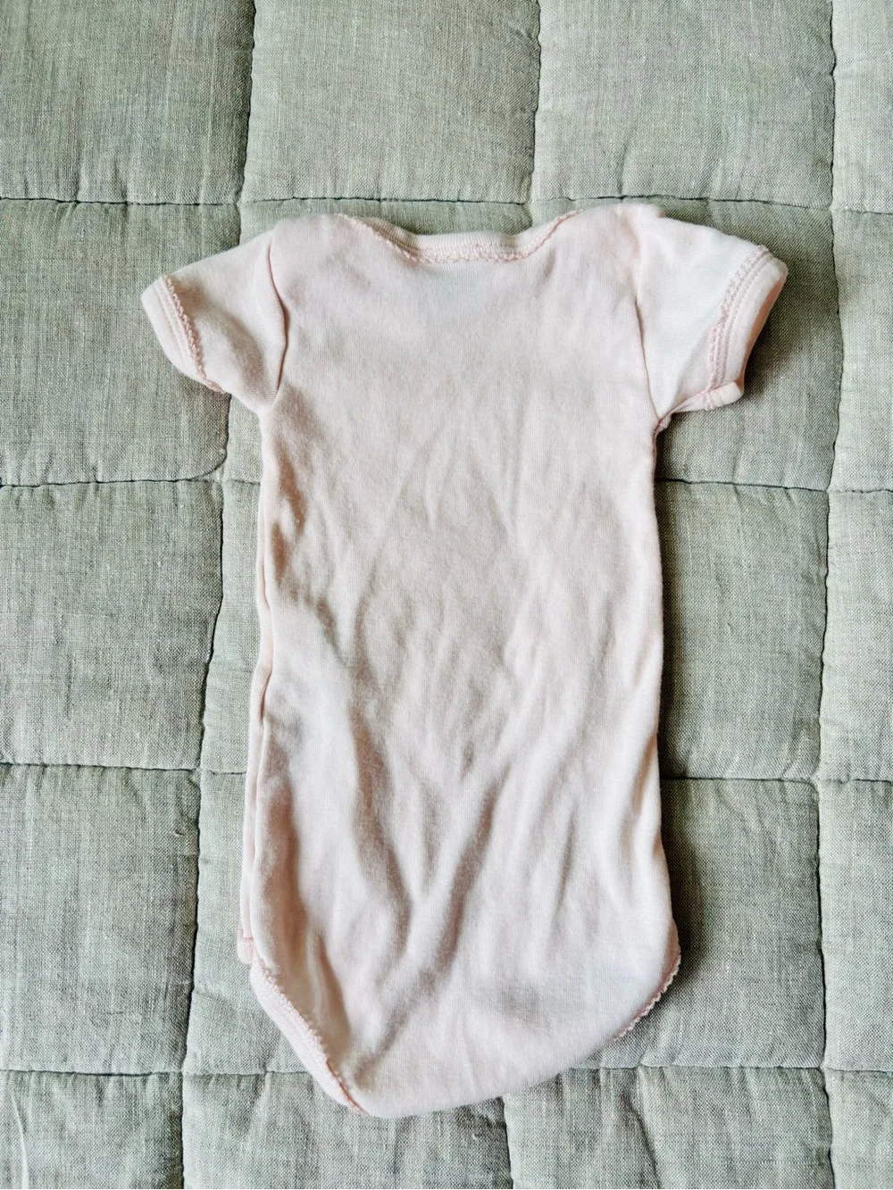 Petit Bateau Pink and Light Pink Short-Sleeve Baby Bodysuits, 0-3m